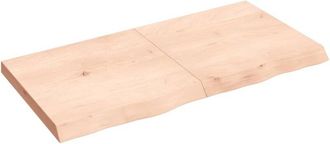vidaXL Encimera de baño madera maciza sin tratar 120x60x(2-6) cm vidaXL