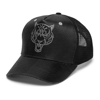 Plein Sport Baseball Cap Tiger - Heren - Sport - Zwart - Maat: ONE Size Katoen