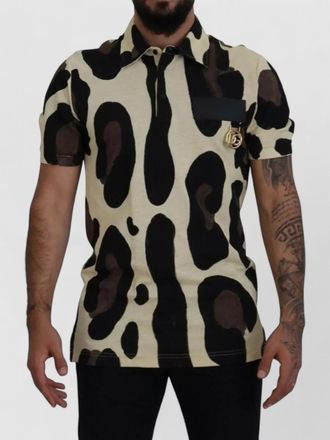 Dolce & Gabbana striped short sleeve polo shirt