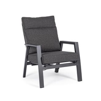 Konte Design Conjunto de 2 sillones reclinables de jard&iacute;n de textilene con cojines