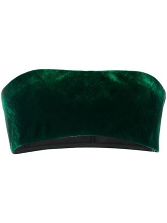 Roberto Cavalli strapless cropped top - Green