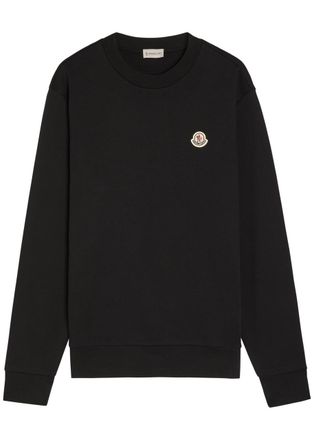 Moncler Logo-appliqu&eacute;d Cotton Sweatshirt - Black - Xxl