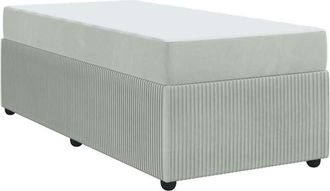 vidaXL Estructura De Cama Con Colch&oacute;n Gris Claro 90 X 200 Cm Vidaxl