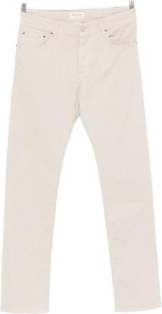 Jacob Cohen Straight-Leg Light Grey Trousers With Five-Pocket Design