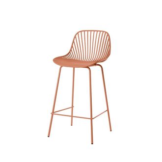 Koketto Home Taburete bajo moderno en color terracota