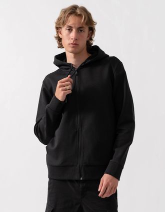 HUGO BOSS Mens BOSS Green Saggy Mens Zip Up Hoodie - Black 001 - Size: 38