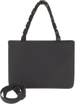 Ferragamo Pre-owned Vara Chain Nylon Leather 2way Bag - - Pre-owned - Donna - Grigio - ONE SIZE