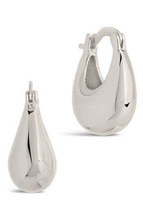 Sterling Forever Eleah Hoop Earrings in Silver at Nordstrom Rack