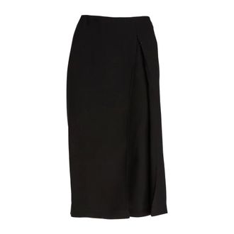 Ferragamo Geplooide midi-rok - Dames - Rokken - Zwart - Maat: S Viscose