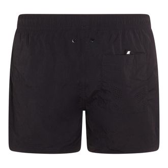 K-Way Drawstring Nylon Swim Shorts - Black