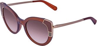 Ferragamo Salvatore Ferragamo Brown Gradient Cat Eye Ladies Sunglasses SF890S 210 52