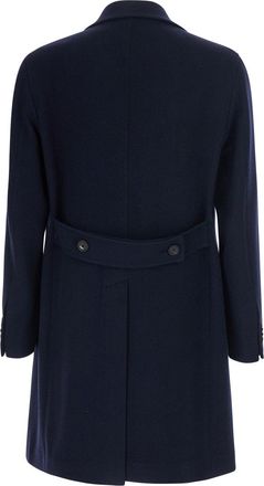 Tagliatore Mens Coat Wool-Blend Blue