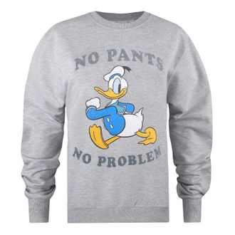 Disney Dames/dames No Pants No Problem Donald Duck Heather Sweatshirt (Grijs)