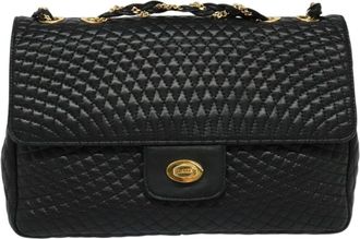 Bally Black Leather Shoulder Bag (Pre-Owned)