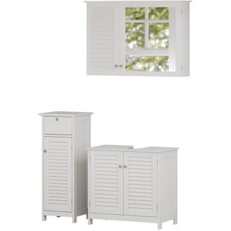 Vicco Conjunto De Muebles De Ba&ntilde;o Riad, Blanco, 3 Partes, Opci&oacute;n 4