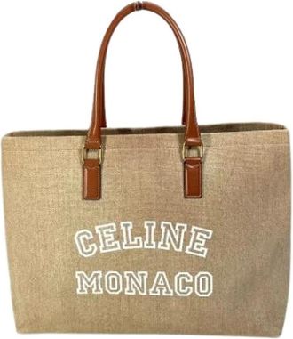 Celine Pre-owned Tote Bags, female, Brown, Size: ONE SIZE Pre-owned Canvas Tote Bag