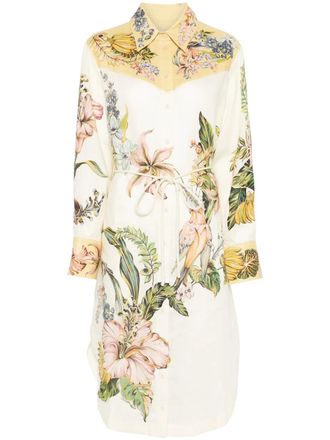 Alemais Oleander midi dress - women - Flax - 10 - Yellow