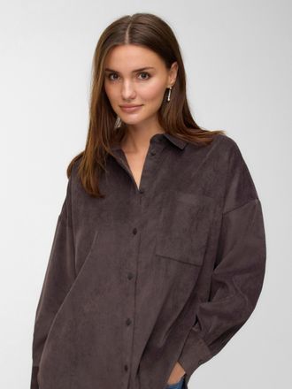 Vero Moda Hemdbluse VERO MODA VMSANNE COURDEROY LS SHIRT WVN GA NOOS, Damen, Gr. XS, braun (chocolate torte), Cord, Obermaterial: 90% Polyester, 8% Nylon, 2% El