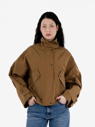 Aspesi Giacca in tela di cotone tabacco