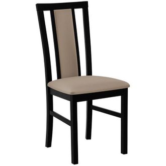 Mirjan24 Silla Victorville 157, Negro, 93x43x40cm, Tapiz, De Madera, Madera, Muebles Ya Montados