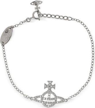 Vivienne Westwood Bracciale con placca Orb - Argento