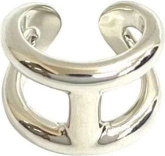 Herm&egrave;s Silver Silver 925 Band Ring (Pre-Owned)