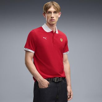 Puma Polo in piqu&eacute; Ferrari da uomo, Accessori, Rosso, XXL