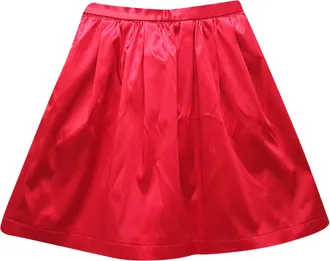 Msgm Mini A-Line Skirt in Red Acetate