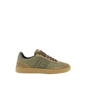 Balmain Sneakers, male, Green, 10 UK, Swan Trainers