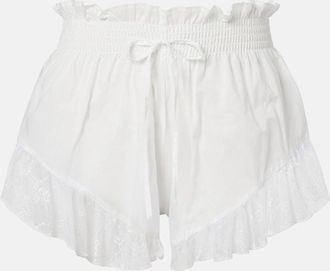 Montce Swim Lace-trimmed cotton shorts