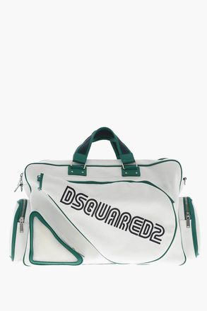 Dsquared2 Borsone da Tennis in Pelle Martellata Dsquared2