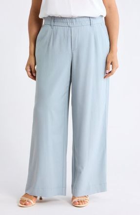 Wit & Wisdom Skyrise High Rise Wide Leg Pants in Jet Stone at Nordstrom, Size 3X