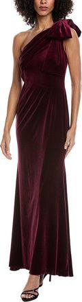 Adrianna Papell Velvet One Shoulder Gown