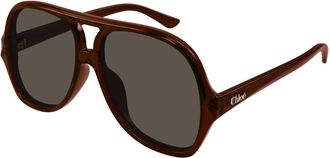 Chlo&eacute; Forma Caravan Oversize - Dames - Zonnebrillen - Bruin - 58 MM - Accessoires