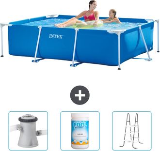 Intex Piscina Con Estructura Rectangular - 220x150x60 Cm - 6-piezas Scb84