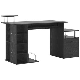 HOMCOM Mesa de ordenador 152x60x88 cm negro