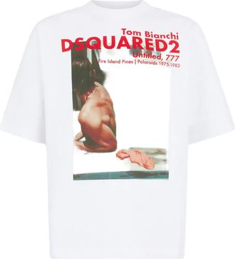 Dsquared2 T-shirt Tom Bianchi con stampa - Bianco