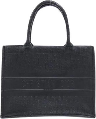 Dior Pre-owned Book Tote Calf Bag - Dames - Vintage Shopper - Zwart - ONE Size - Leer - Vintage