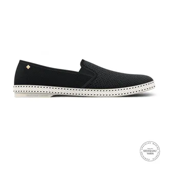 Rivieras Shoes Classic Cotton Canvas Slip-On Loafer in Black/grey at Nordstrom, Size 38