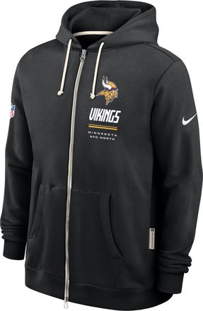 Nike Minnesota Vikings Sideline Standard Issue Nike Mens Dri-FIT NFL Full-Zip Hoodie in Black | 03AV00A9M-JK9