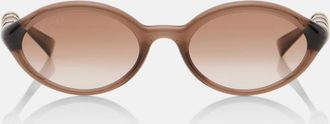 Gucci Occhiali da sole ovali Bamboo