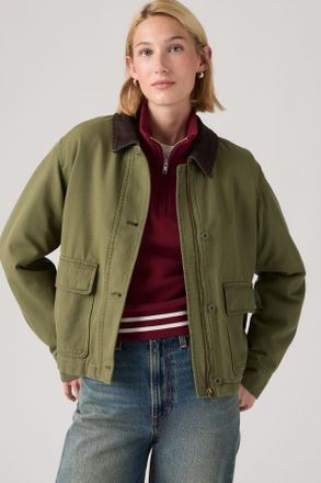 Levi's Bree Cropped Chore Jacket - Donna - XL - Verde / Olive Night