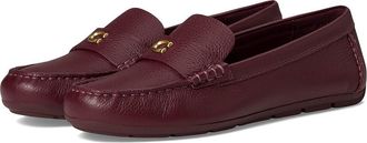 Coach Sculpted C Leather Driver Womens Flat Shoes Dark Wine : 5.5 M