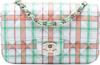 Chanel Pre-owned Womens Mini Rectangular Classic Printed Calfskin Single Flap - White Leather - One Size