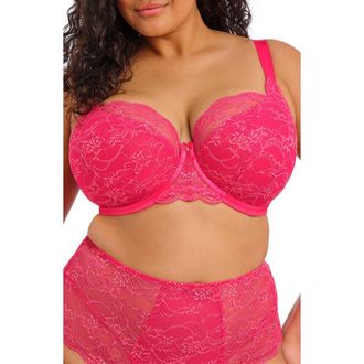 Elomi Darcie Full Figure Underwire Padded Half Cup Bra in Azalea at Nordstrom, Size 40Hh