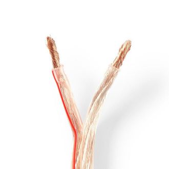Nedis Cable De Altavoz 2x 600 Mm Cca 1000 M Redondo Pvc Transparente Brida