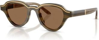 Emporio Armani Irregular Zonnebrillen - Heren - Zonnebrillen - Bruin - 47 MM - Accessoires