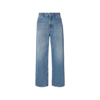Fendi Wide Jeans, female, Blue, Size: XS Denim Relaxed Jeans