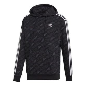 adidas originals Mono hooded Sports Pullover Black ED7049