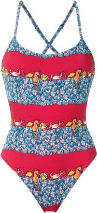 Amir Slama Costume intero con stampa - Rosso